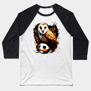 Barn Owl Sports Player Soccer Futball Football - Graphiti Art Graphic Trendy Holiday Gift Baseball T-Shirt